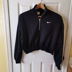 Nike half zip cropped sweatshirt